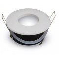 Foco Fijo Aluminio empotrar Blanco 84mm IP65, Ideal para baño